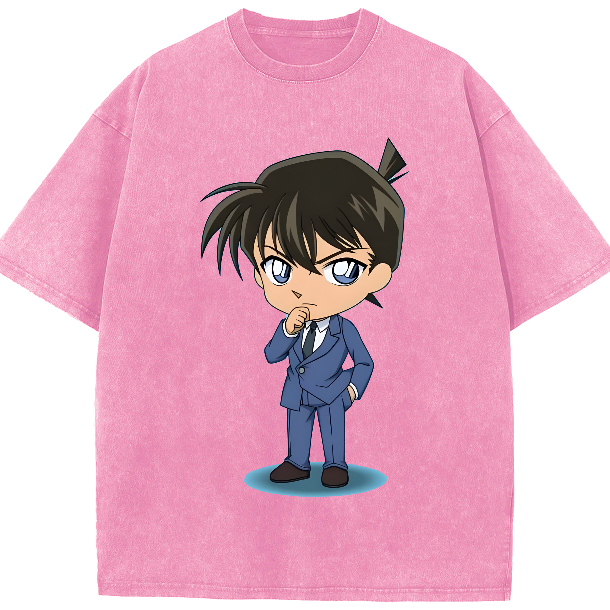 （画像用） 名探偵コナン 江戸川 コナン Detective Conan Conan Edogawa 綿100% ヴィンテージ風 半袖Tシャツ（フロントプリント）